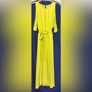 NWT Small Neon Yellow JUSTFAB Maxi Dress.